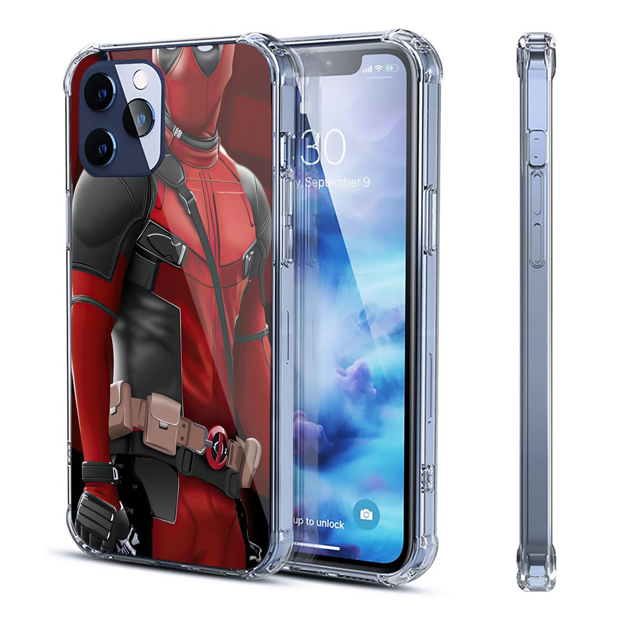 （画像用） Deadpool デッドプール 【iPhone 12シリーズ対応】透明スマホケース（クリアソフトケース）